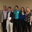 Winning students pictured with Entrepreneurship Director Erich Schlenker (left) at Appalachian's 2017 Big IDEA Pitch Competition
