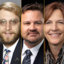 From left are faculty members newly named to professorships in the Walker College: Dennis Guignet, Alex Holcomb, Jeff Kaleta, Tammy Kowalczyk, and Doug Roberts