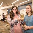 Appalachian State University students Kelsey Simon, left, and Ali Moxley took second place in the Food Solutions Challenge in April.