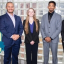 From left are Omar Gonzalez, Marcella Gianni, Jonathan Millner and Hannah Bagley, members of the 2023 Risk Management Challenge Team