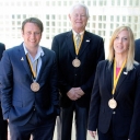 Sywassink Award winners from the Walker College of Business are, from left, Ash Morgan, Jeff Hobbs, Ric Mattar, Christy Cook and David Marlett.