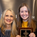 Kennedi Ratcliffe, right, is the 2025 top overall student in the Walker College of Business and the top student in the Economics program.