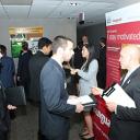 Students interacting with business leaders at Business Connections event