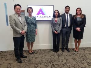 ARBS conference committee members Steve Ha from Western Carolina, Carolyn Rochelle from East Tennessee State University (ETSU), Sandy Vannoy from Appalachian, Prasun Bhattacharjee from ETSU, and Kristen King from Eastern Kentucky University.