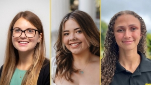 From left are Emily Charlip, Karlee Cook, and Anna Silva