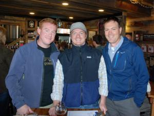 Photo by Ken Ketchie, hcpress.com. Local outdoor enthusiasts (from left) Jason Berry, Bill Ireland and Russ Hiatt are pictured at Appalachian Mountain Brewery.