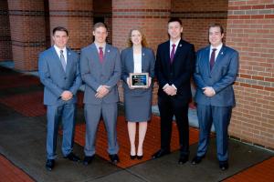 From left are Appalachian undergraduates Mac Shelton, Charles Plummer, Hollie Brown, John Mosser and Jarrett Jacumin 