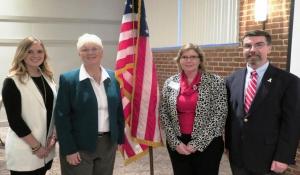 2015-16 Gamma Iota Sigma Chapter President Annalie Ricketts, Brantley Center Director Karen Epermanis, Carolinas RIMS Chapter President Marie Baird, and Brantley Center Associate Director Greg Langdon