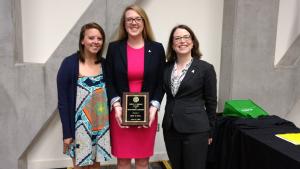 Hollie Brown, center, is one of four Walker College students who were honored during Appalachian's Leadership & Legacy Awards Ceremony