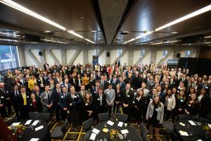 Walker College of Business scholarship recipients and donors during the 2018 reception at Appalachian State University