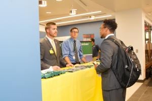 Career-fair-type corporate information tables were part of the fourth annual Walker Business Connections.