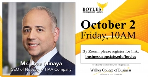 Jose Minaya, CEO of Nuveen, a TIAA Company to speak as 62nd Boyles Lecturer