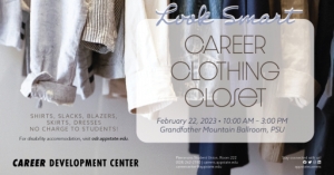 Need professional clothing? Attend the Feb. 22 'Look Smart Career Clothing Closet' event