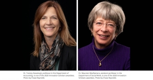Left: Dr. Tammy Kowalczyk, professor in the Department of Accounting, is one of the 2020 Innovation Scholars awardees. Right: Dr. Maureen MacNamara, assistant professor in the Department of Social Work, is one of the 2020 Innovation Scholars awardees. Photos by Chase Reynolds