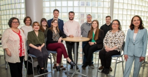 Pictured are: (Back Row L-R) Accounting Chair Pennie Bagley, Alayna Speer, Jackson Bjork, Nick Fox, Sam Blevins, Tyler Hobson (Front Row L-R) Faculty Advisor Kim Zahller, Emelie Rodriguez, Jaime Ziegenfuss Whitehead, Kendall Martin, Walker College Associate Dean for Undergraduate Programs & Administration Tracy Reed and Walker College Dean Sandra Vannoy. Not Pictured: Caroline Walling, Sanders Fullwood