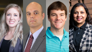 From left are Jacqueline Tilton, Justin Kent, Mark Bolinger and Lubna Nafees