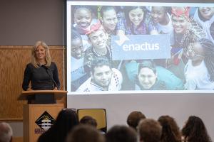 Enactus CEO Rachael Jarosh at Appalachian State University's Entrepreneur Summit