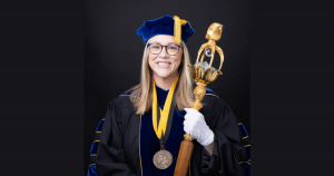 Alumna, finance professor to serve as Macebearer for May 11 Commencement Ceremony