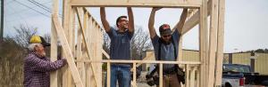 Appalachian is partnering with Watauga County Habitat for Humanity to build a home from the ground up, with groundbreaking scheduled for September. This is the first time the university has taken ownership of a project with Habitat. A build such as the one pictured here will be a reality soon. 