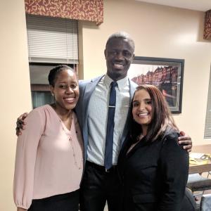 Rumbi Masamvu, Ndjo Shosola and Jamie Parson during the February 2018 Inclusive Excellence dinner