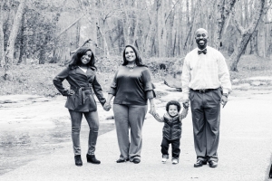 Jamie Parson, second from left, with her family 