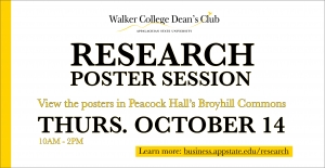 Dean's Club Research featured in Peacock Hall October 14