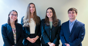 App State's Risk Management Challenge Team (l-r): Carolina Davidson, Caroline Reeder, Ashley Weisser and Tom Phillips