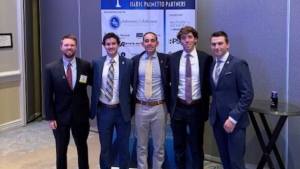 Students Hayes Sheridan, Aaron Anchell, Gareth Hicks, and Andrew Thomas attended the Insurance Agents & Brokers of South Carolina’s annual convention alongside Dillon Waschenbach, associate director of App State’s Brantley Risk & Insurance Center.