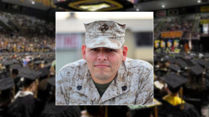 Victor Salgado as a sergeant in the United States Marine Corps