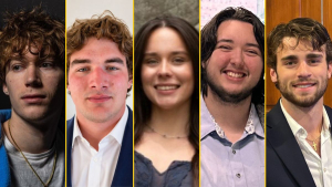 From left are Jonah Chapman, Matteo Di Martino, Kiera Murphy, Sawyer O'Donnell, Skyler Perguidi, Noah Sorg