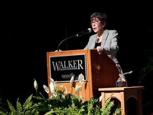 Bonnie Schaefer giving lecture