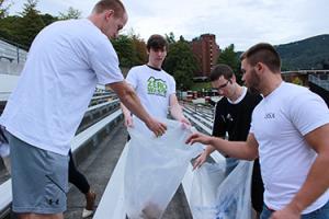 IBSA members cleaning up Kidd Brewer Stadium