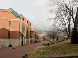 In Pictures: Peacock Hall rainbow