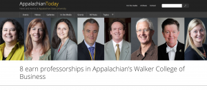 8 earn professorships in Appalachian’s Walker College of Business