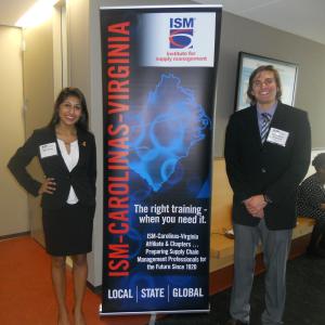 Itzal Zavala and Chris Anderson at the Institute of Supply Management Case Competition