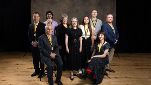 Ashley Vinson, associate director in App State Student Affairs, stands to be recognized during the university’s 2026 Awards of Distinction ceremony, held April 28 on the Boone campus. Vinson is a recipient of the 2026 Staff Excellence Award. 
