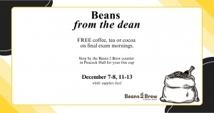 'Beans from the Dean' invites students to free cups on exam mornings