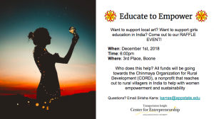 Dec. 1 Educate to Empower event will support Chinmaya Organization for Rural Development