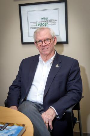 Insurance expert E. Stuart Powell Jr., executive-in-residence in the Walker College of Business at Appalachian State University. Photo by Marie Freeman