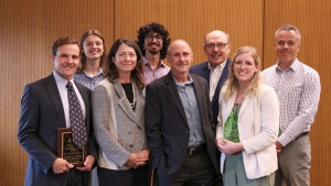 Photo by Sabrina Cheves From left are Jose Rivera Carrion, Alyssa Smith, Meredith Pipes, Asher Fazal, Jim Westerman, Martin Meznar, Jacqueline Tilton, and Ash Morgan