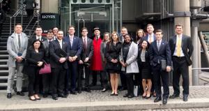 Appalachian Risk Management and Insurance students at Lloyd's of London