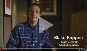 Marketing Major Blake Poppen