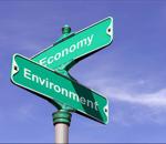Street signs, intersection of Economy and Environment