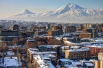 Yerevan, Armenia with Mount Ararat in the background