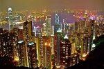 Hong Kong skyline as seen from w:Victoria Peak. Photo taken on 20 June 2009.
