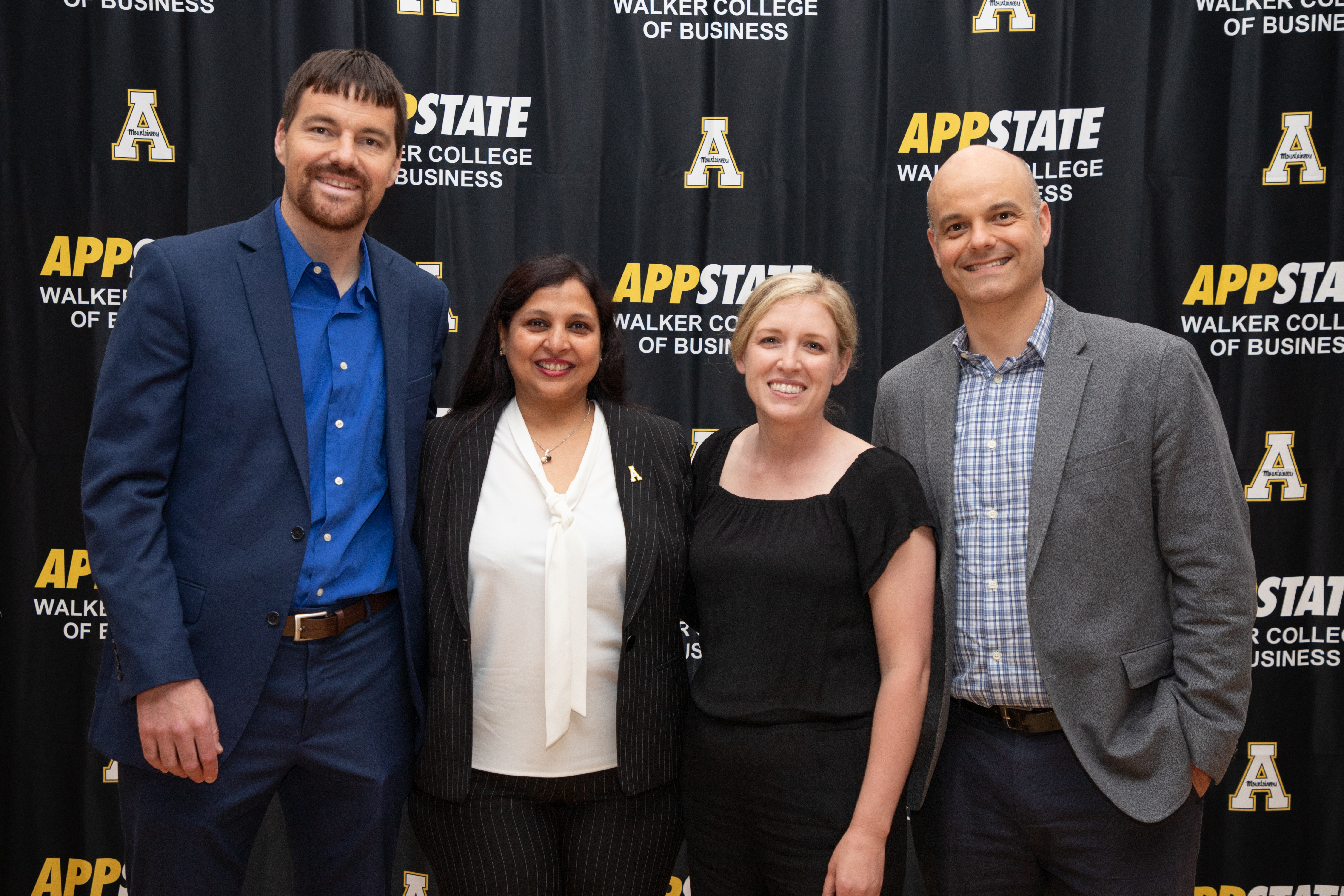 Mark Bolinger, Lubna Nafees, Jacqueline Tilton and Justin Kent at the 2025 Sywassink Awards for Excellence Program and Dinner, April 2025 (Photo by Sabrina Cheves)
