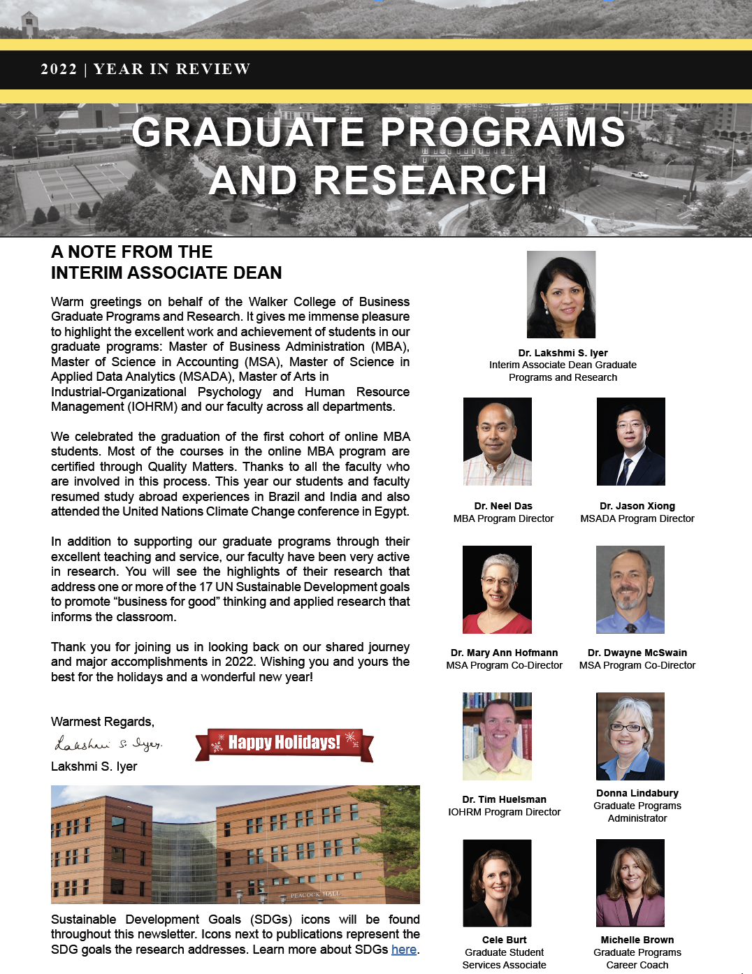 2022 Year in Review: WCOB Graduate Programs and Research