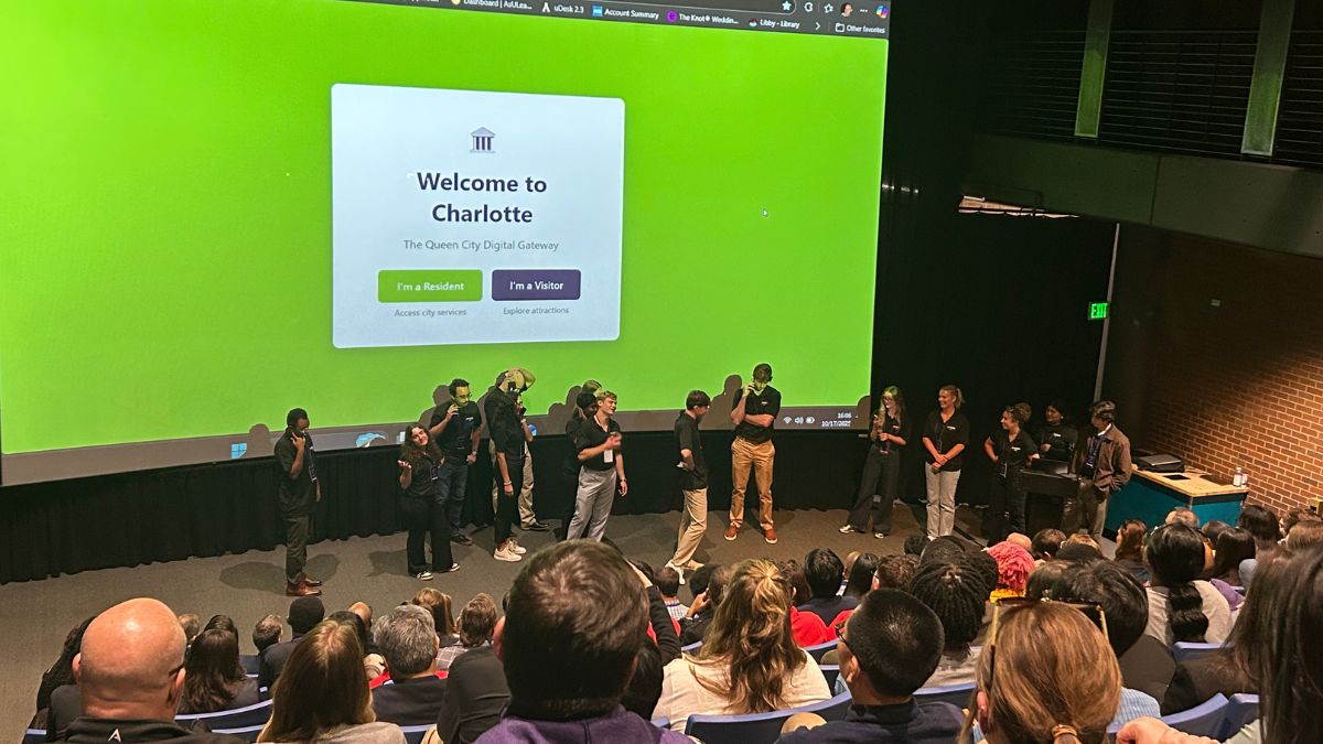 App State students on stage App State students provided a solution for the City of Charlotte at the 2025 Truist Immersive Learning Experience